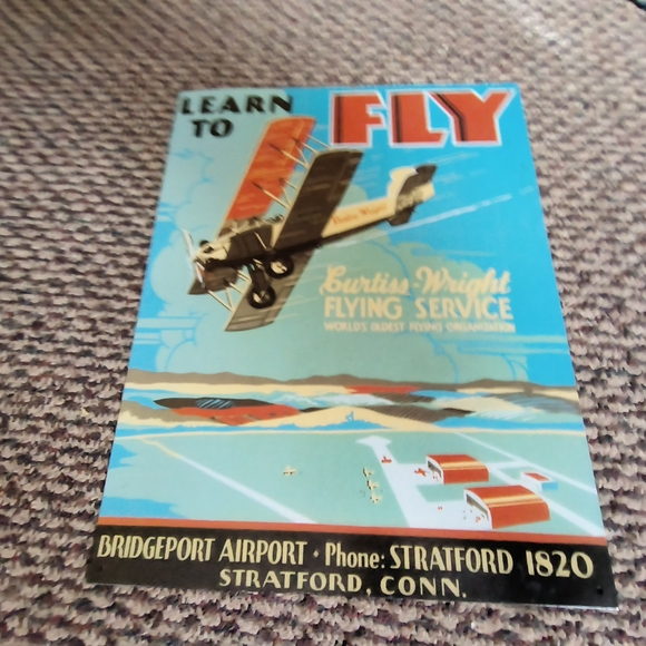 Other - Vintage Aviation Metal Poster 16 X 12 1/2